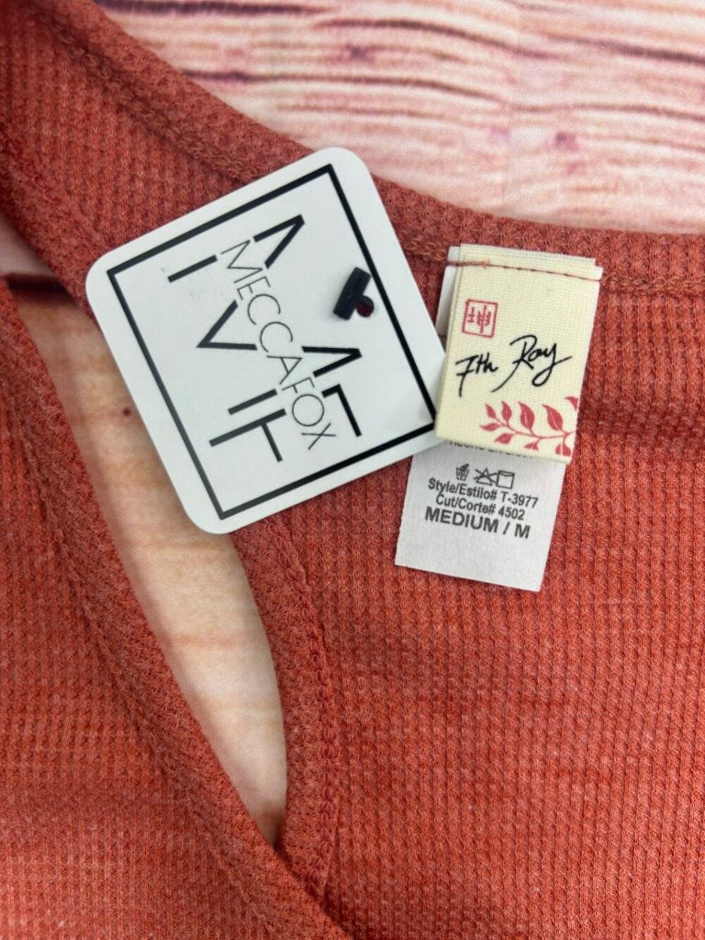 Meccafox Rust Racerback Tank Top Medium NWT - Picture 4 of 6